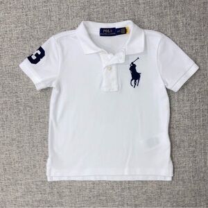 Polo by Ralph Lauren Kids White Polo Shirt 2/2T VGUC